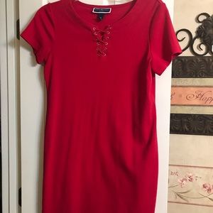 Karen Scott jersey dress. Medium. Red.